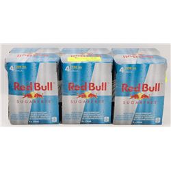 12 CANS OF RED BULL SUGAR FREE ENERGY DRINK