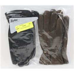 2PK LADIES LEATHER GLOVES LARGE.