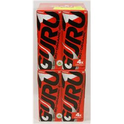 8 CANS OF GURU ORGANIC ENERGY DRINK