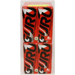 8 CANS OF GURU ORGANIC ENERGY DRINK