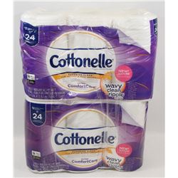 2 PACKS OF 12 COTTONELLE TOILET PAPER