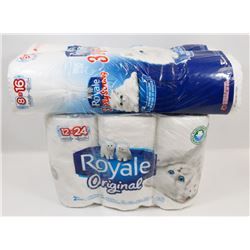 2 PACKS OF ASST TOILET PAPER.