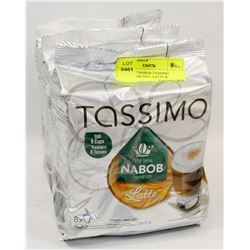 3 PACKS OF NABOB TASSIMO COFFEE PODS INCL LATTE &