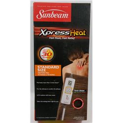 SUNBEAM XPRESS HEAT STANDARD SIZE HEATING PAD
