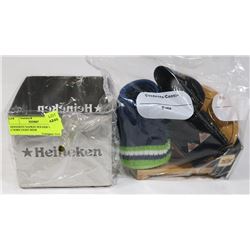 HEINEKEN NAPKIN HOLDER WITH COORS LIGHT BEER