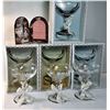 Image 1 : 13)  LOT OF 7 CHAMPAGNE WEDDING GLASSES