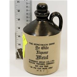 VINTAGE THE OLDE LIQUEUR MEAD CLAY JUG
