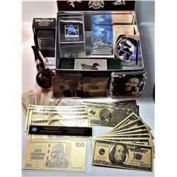 7)  VINTAGE HUDSON'S BAY TIN & CONTENTS