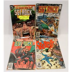 LOT OF 4 1983-84 DC SGT ROCK COMIC BOOKS