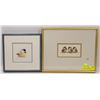 Image 1 : TWO FRAMED AND MATTED BLACK CAPPOS CHICKADEE ART