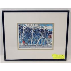 FRAMED AND MATTED PAINTING "TEACHING OF MY ELDERS"