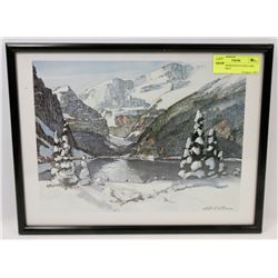 FRAMED MEREDITH EVANS LAKE LOUISE PRINT