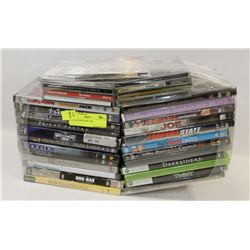 BOX OF DVDS AND CDS