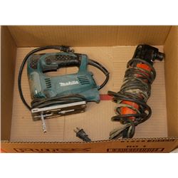 BOX WITH MAKITA JIG SAW AND FAIN MULTI TOOL