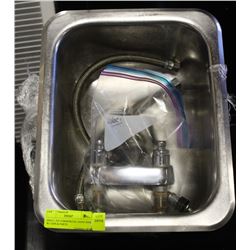 SMALL S/S COMMERCIAL HAND SINK W/ TAPS & PARTS