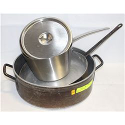 LOT OF 3 ASSORTED COMMERCIAL SAUCEPANS +