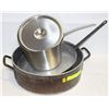 Image 1 : LOT OF 3 ASSORTED COMMERCIAL SAUCEPANS +