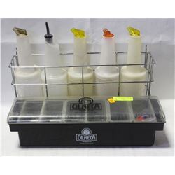 BAR CADDY CONDIMENT HOLDER AND PORTION BOTTLE RACK