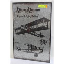 NEW METAL VINTAGE VECTOR AIRPLANES AND