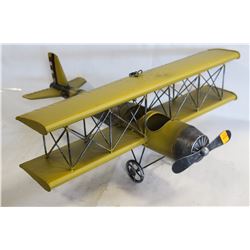 EXTRA LARGE METAL WAR BI-PLANE DECOR