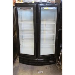 2 DOOR CURVED FRONT DISPLAY COOLER, BLACK