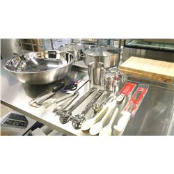 20QT MIXING BOWL KITCHEN TOOLS SET - LOT OF 15