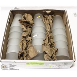 NEW FROSTED CANDLE GLOBE (LOT OF 17)