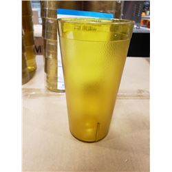 20OZ AMBER PLASTIC TUMBLERS - LOT OF 24