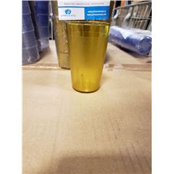 5OZ AMBER PLASTIC TUMBLERS - LOT OF 48