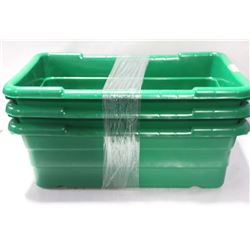 GREEN LUGS 25" X 16" X 8.5" - LOT OF 3