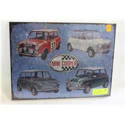 NEW METAL MINI COOPER CAR WALL DECOR ART