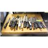 Image 1 : LOT OF APPROX 30 KITCHEN KNIVES AND CUTTING BOARD