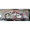 Image 1 : NEW 3D RED CLASSIC BIKE ON CANVAS 5' LONG X 1'H