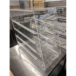 4 TRAY ACRYLIC DISPLAY CASE 13.88"X24.5"X24.5"