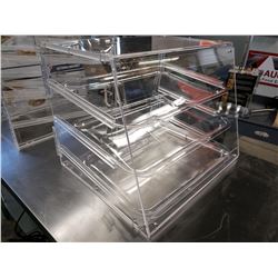 3 TRAY ACRYLIC DISPLAY CASE 20.75"X17.25"X16.5"