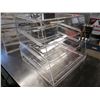 Image 1 : 3 TRAY ACRYLIC DISPLAY CASE 20.75"X17.25"X16.5"