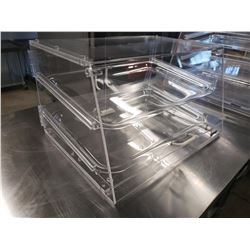 2 TRAY ACRYLIC DISPLAY CASE 20.75" X 15.63" X 12