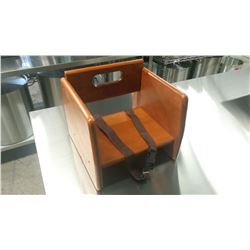 WOOD BOOSTER SEAT, 11.75" X 12" X 10.75"