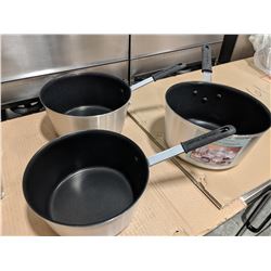 4.75QT,5.5QT, 7QT ALUMINUM SAUCE POTS - SET OF 3