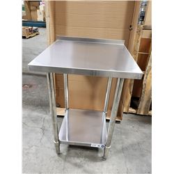 24" X 24" ALL SS TABLE & 1.5" BACKSPLASH