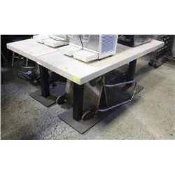 LOT OF 2 STONE TOP TABLES