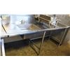 Image 1 : STAINLESS STEEL SINGLE WELL SINK W/ RUNOFF & ICE