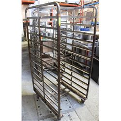 15 SLOT DOUBLE PAN RACK STAINLESS STEEL WELDED