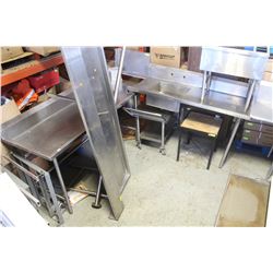 3 LARGE STAINLESS STEEL RUNOFF & STAINLESS STEEL