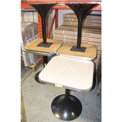 GROUP OF 5 BLACK BASE TABLES