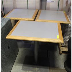 LOT OF 3 METAL BASED TABLES