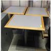 Image 1 : LOT OF 3 METAL BASED TABLES