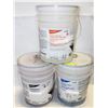 Image 1 : 3 PARTIAL PAILS OF DISHWASHER DETERGENT, RINSE,