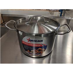 8QT STAINLESS STOCK POT W/COVER