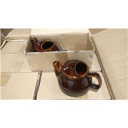 2 CUP BROWN TEAPOTS - LOT OF 12 (6 BOXES)